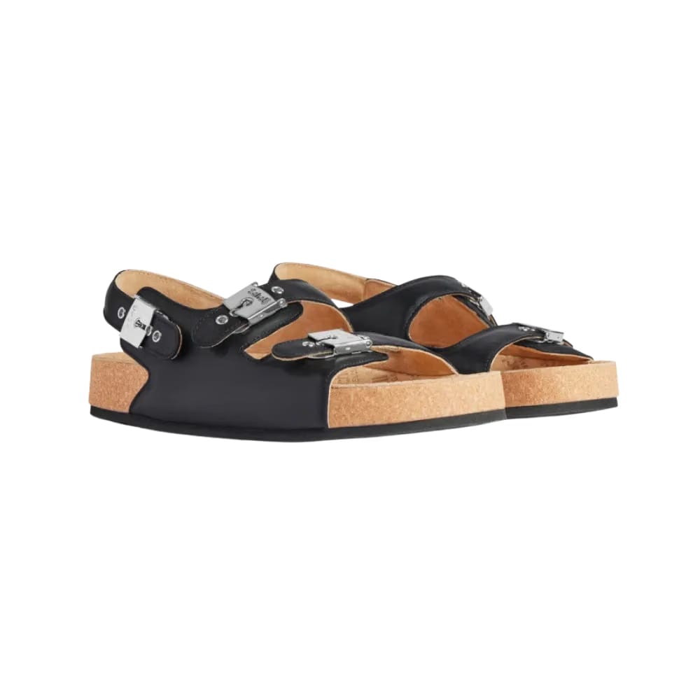 Balenciaga I Scholl Flat Sandal In Black