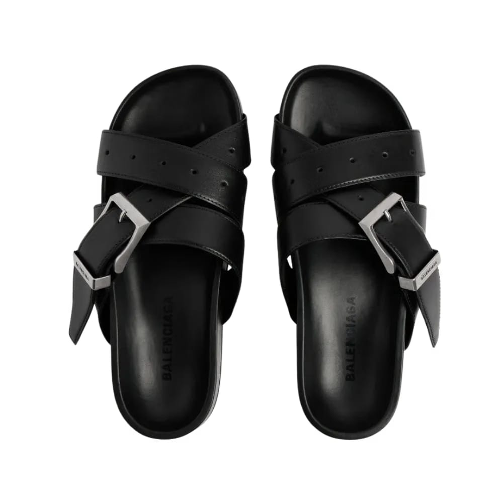 Balenciaga Belt Mule In Black