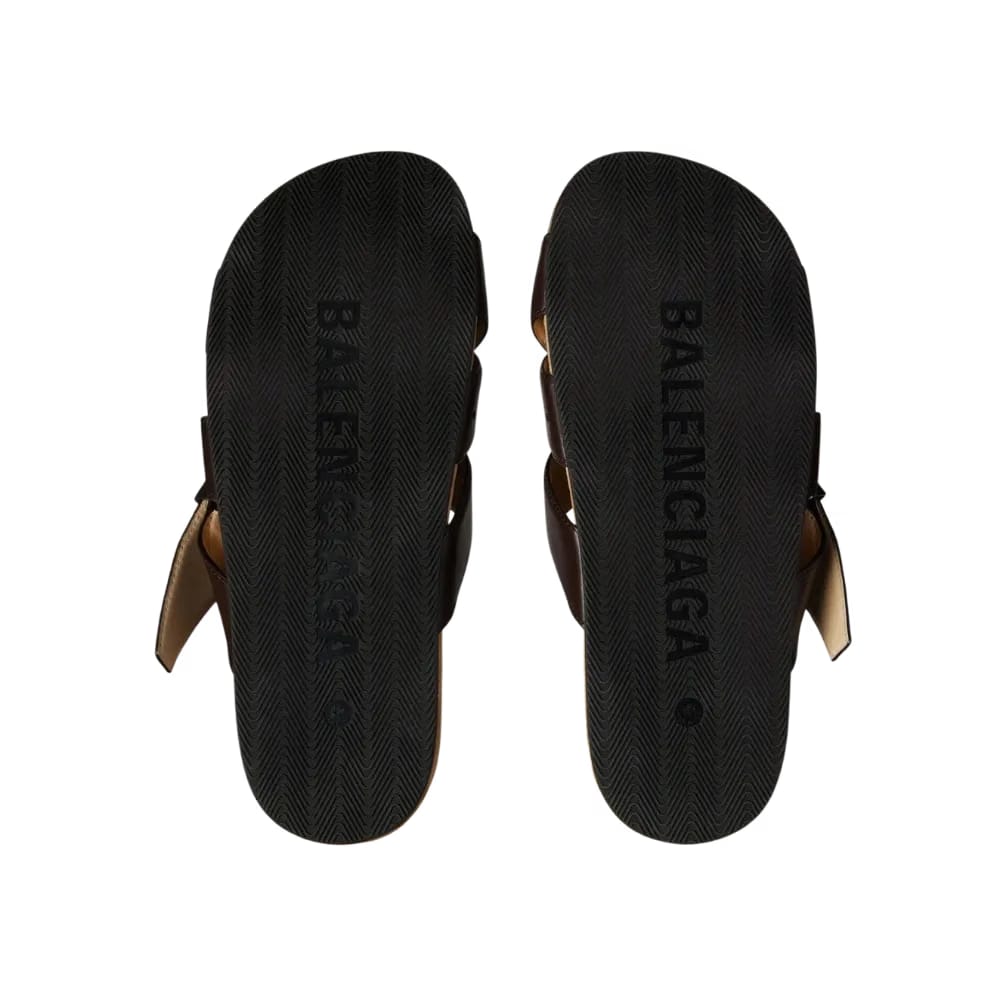 Balenciaga Belt Mule In Moka
