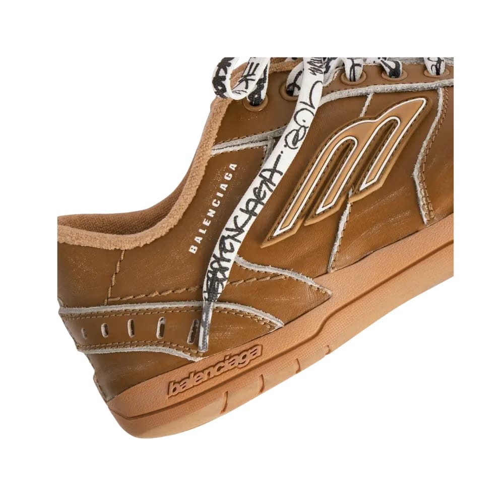 Balenciaga Hamptons Medium Worn-Out Sneaker In Camel