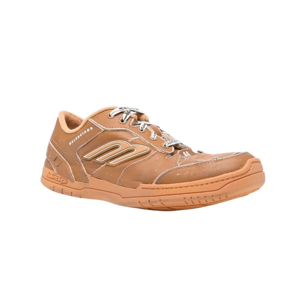 Balenciaga Hamptons Medium Worn-Out Sneaker In Camel