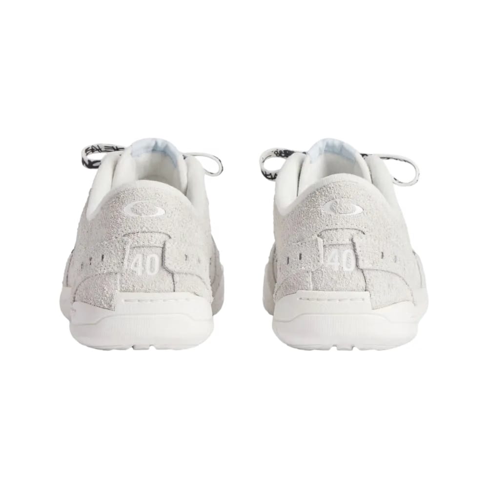 Balenciaga Hamptons Suede Sneaker In Off White