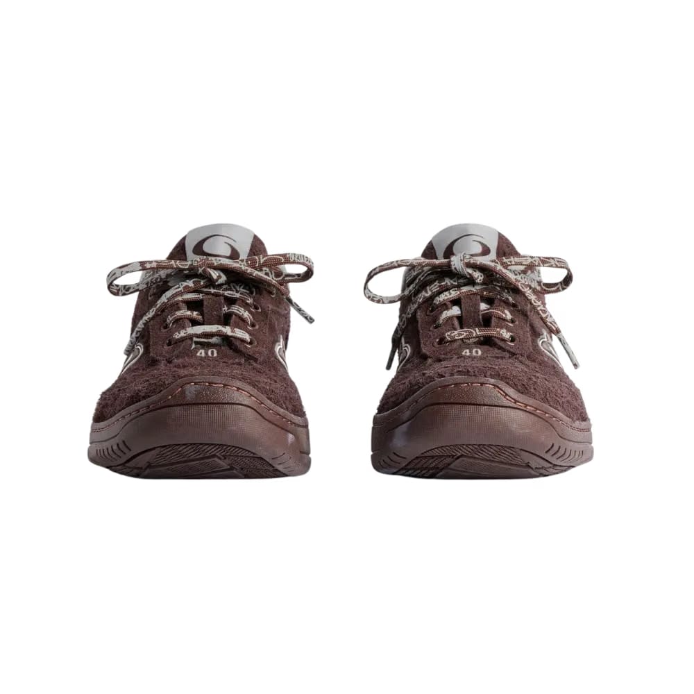 Balenciaga Hamptons Suede Sneaker In Dark Brown