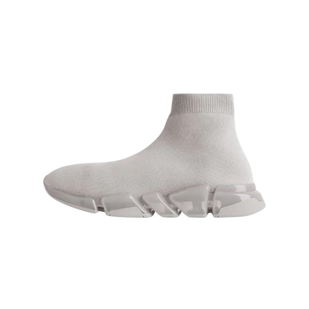 Balenciaga Speed 2.0 Full Clear Sole Recycled Knit Sneaker In Grey
