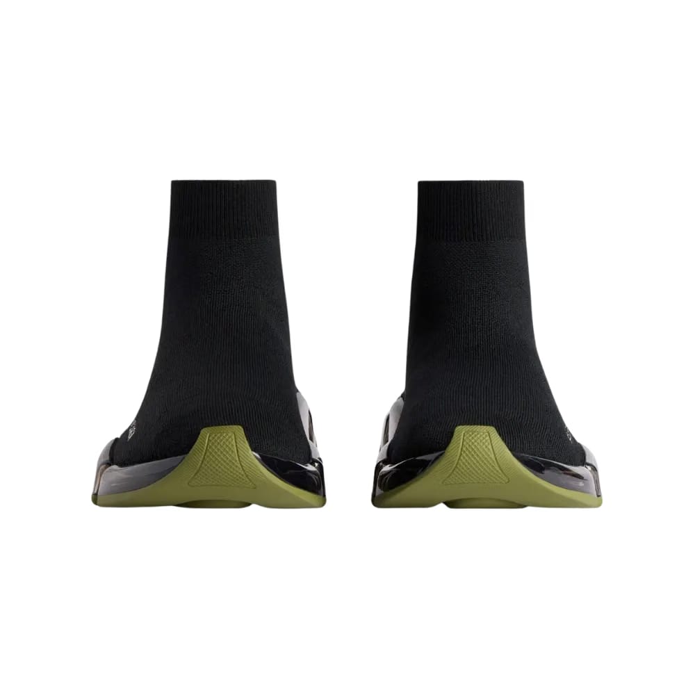Balenciaga Speed 2.0 Full Clear Sole Recycled Knit Sneaker In Khaki