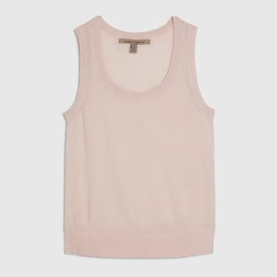 Pink Fine Knit Vest Top