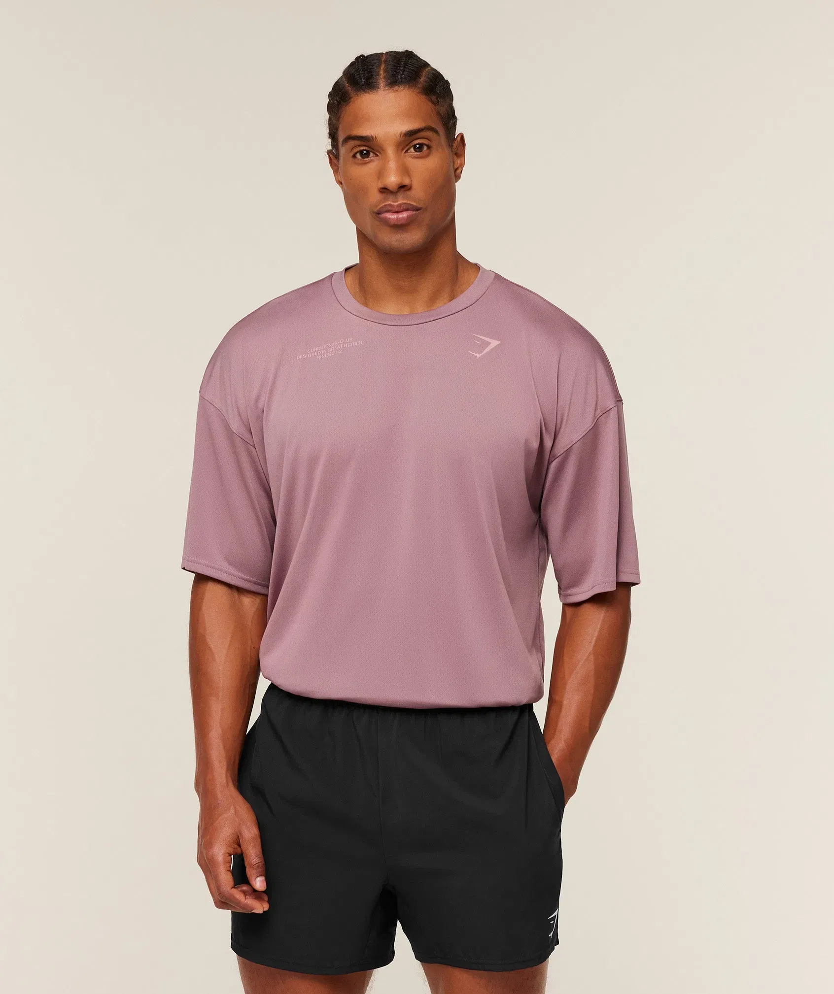 Gymshark Conditioning Club Oversized T-Shirt - GS Calm Pink/GS Light Pink