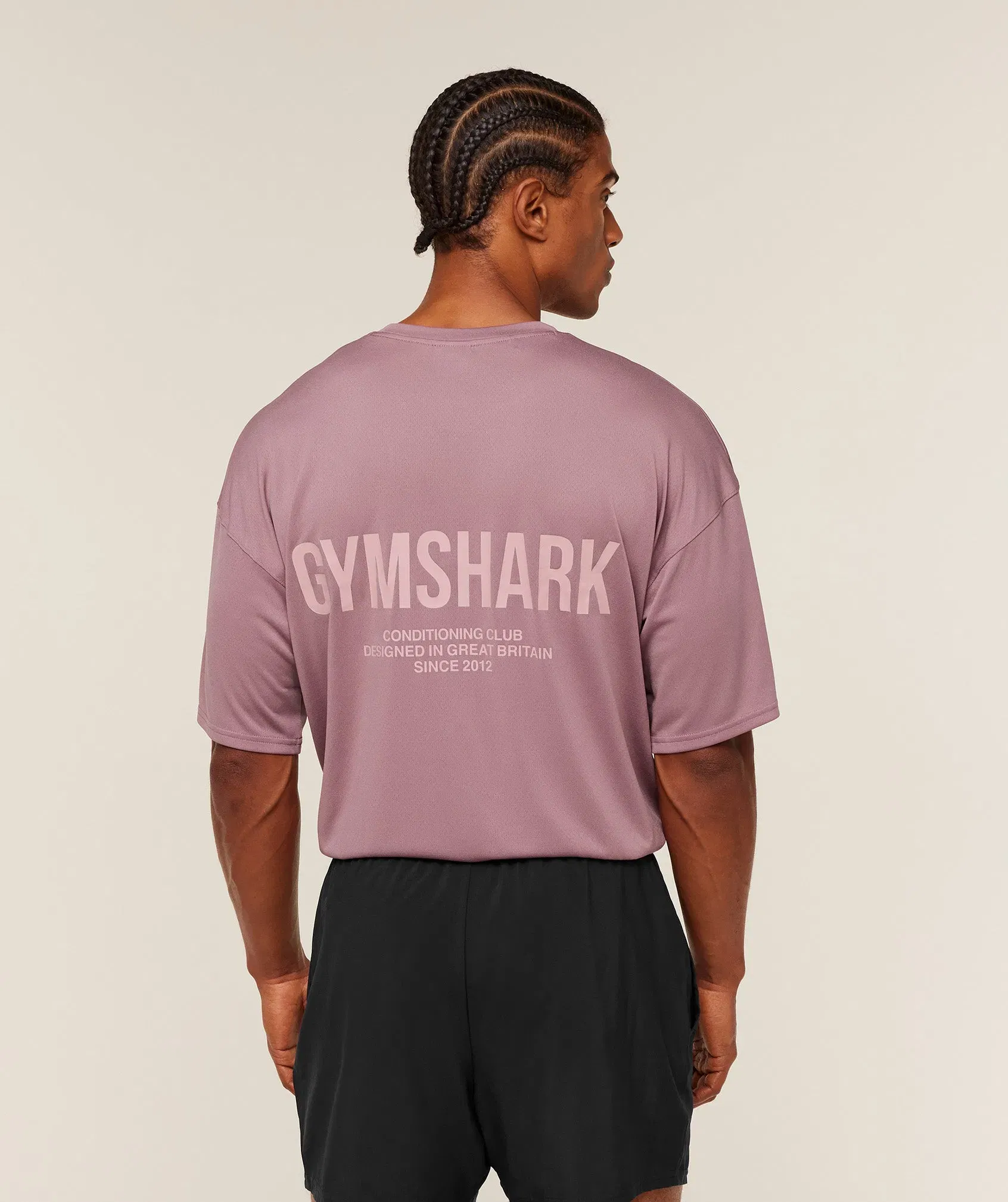 Gymshark Conditioning Club Oversized T-Shirt - GS Calm Pink/GS Light Pink