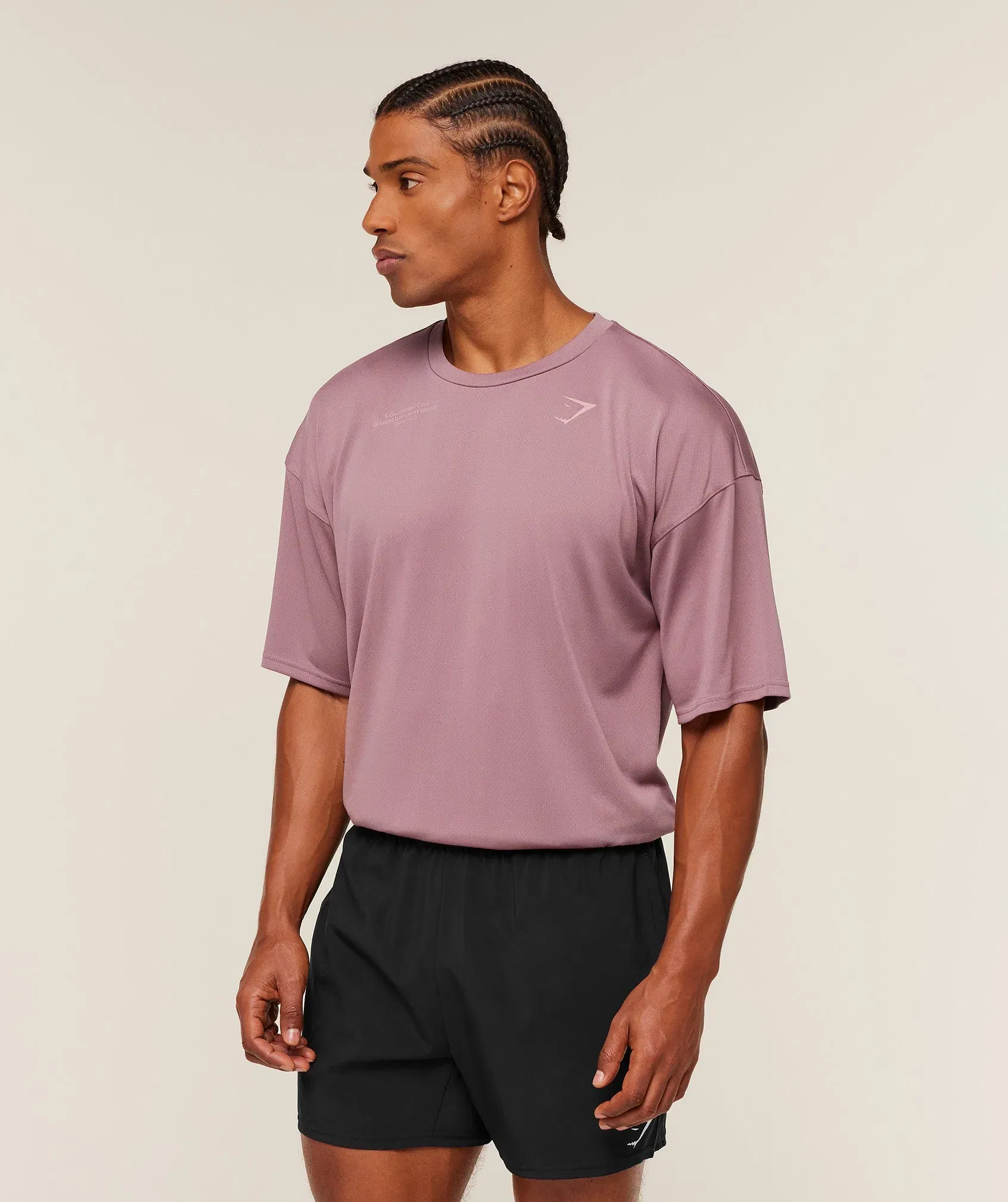Gymshark Conditioning Club Oversized T-Shirt - GS Calm Pink/GS Light Pink