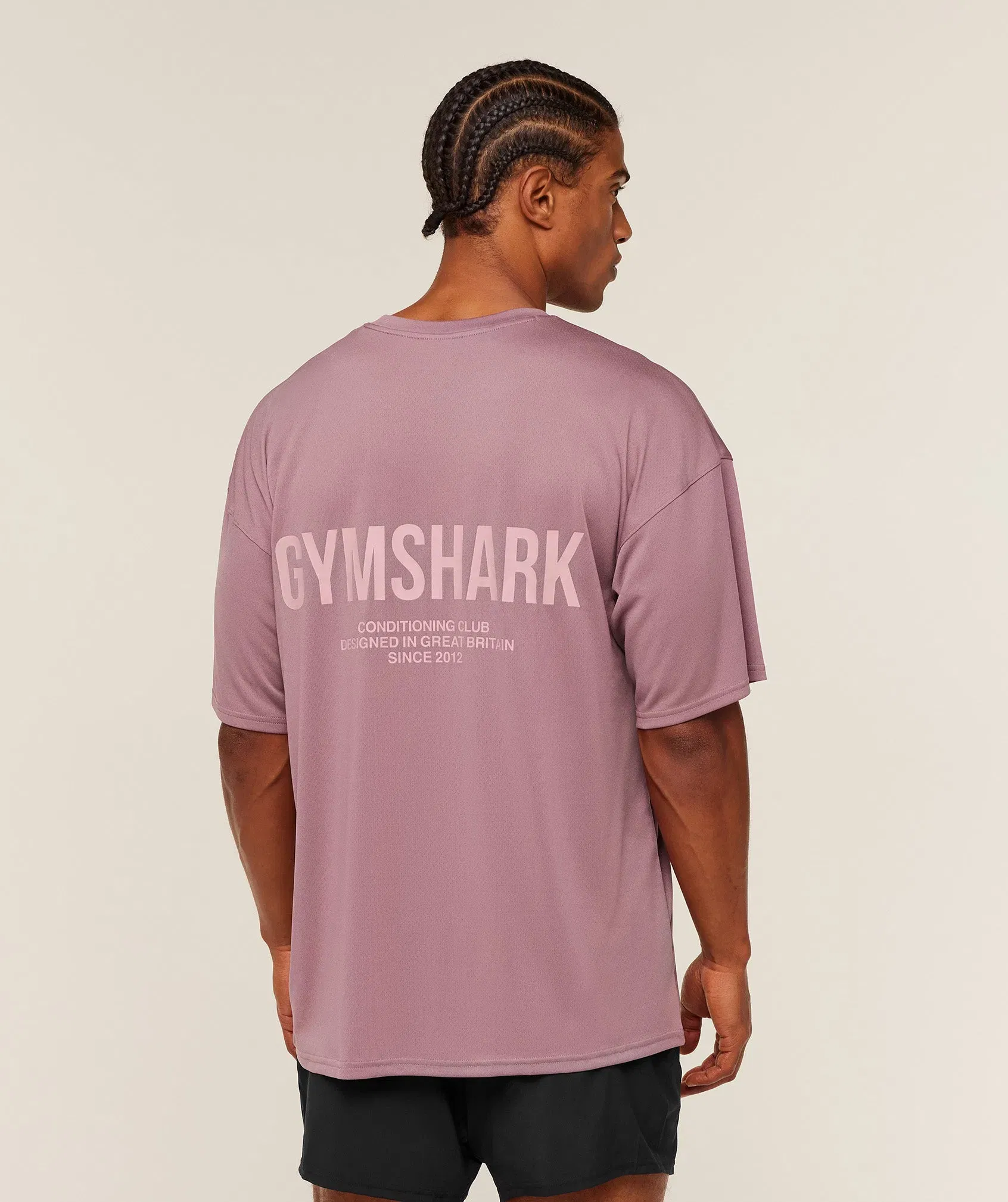 Gymshark Conditioning Club Oversized T-Shirt - GS Calm Pink/GS Light Pink