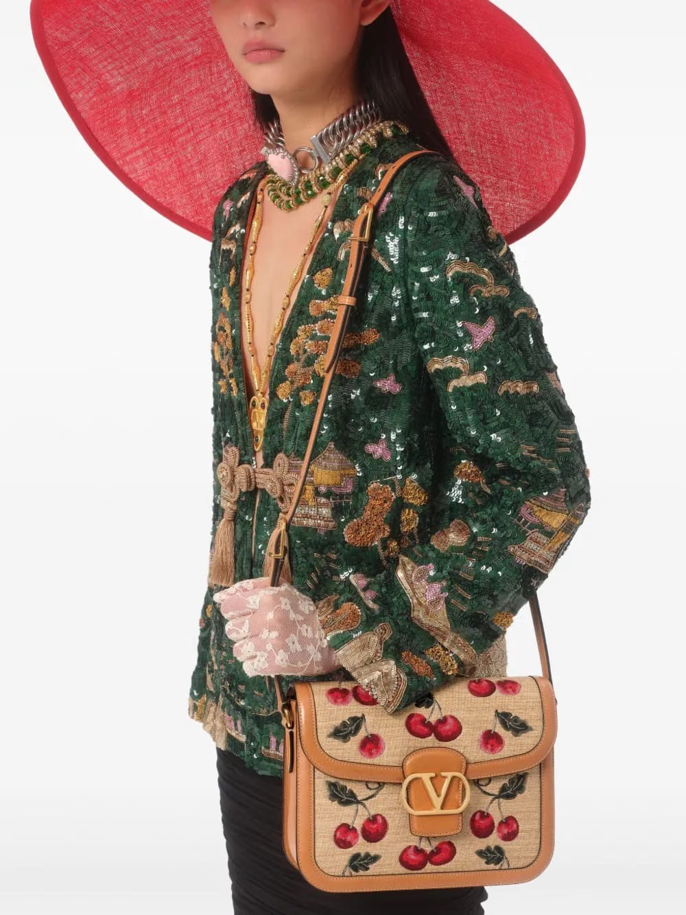 9to5 Cherryfic-motif shoulder bag