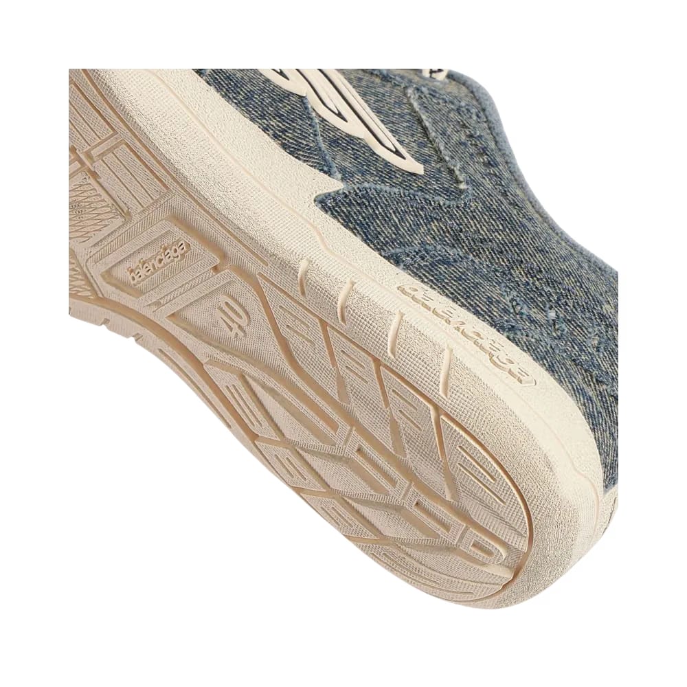 Balenciaga Hamptons Denim Sneaker In Off White