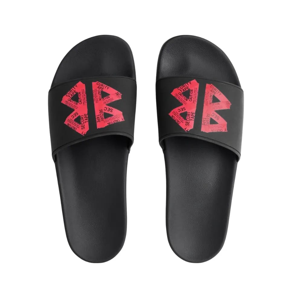 Balenciaga Pool Slide Sandal In Black and Red