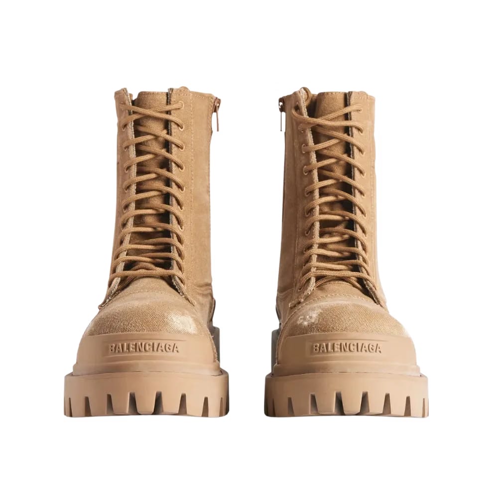 Balenciaga Combat Strike Boot In Brown