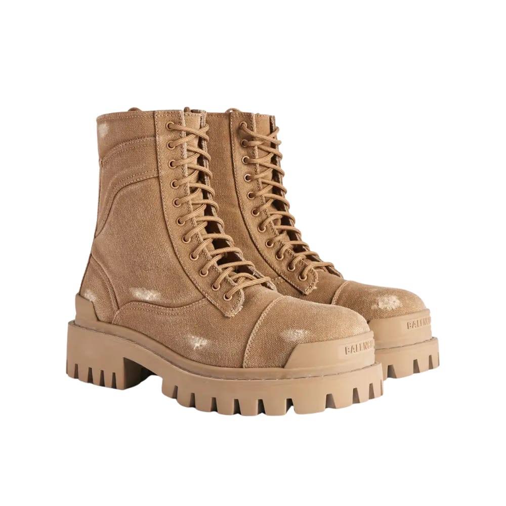 Balenciaga Combat Strike Boot In Brown