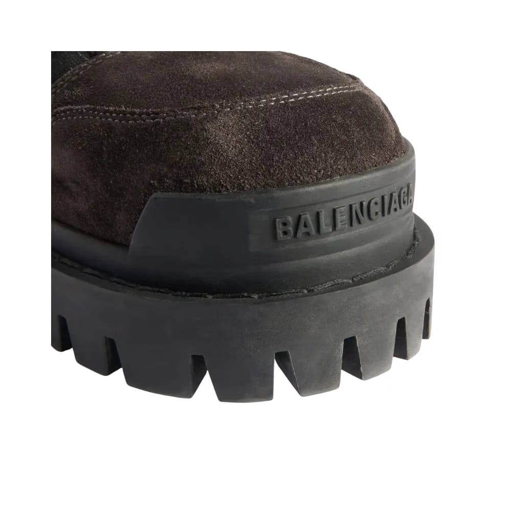 Balenciaga Combat Strike Low Boot In Brown
