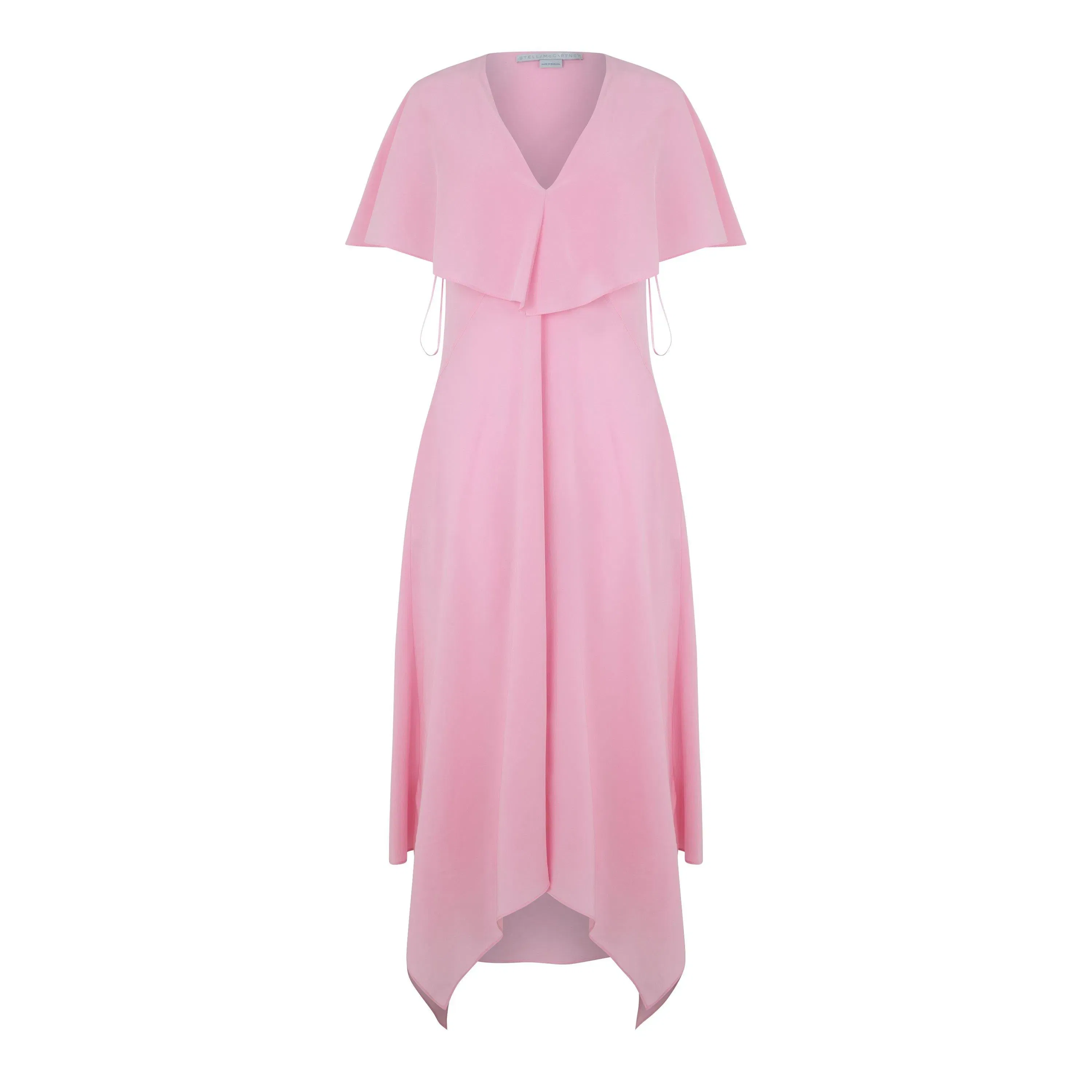Asymmetric Crepe Midi Dress