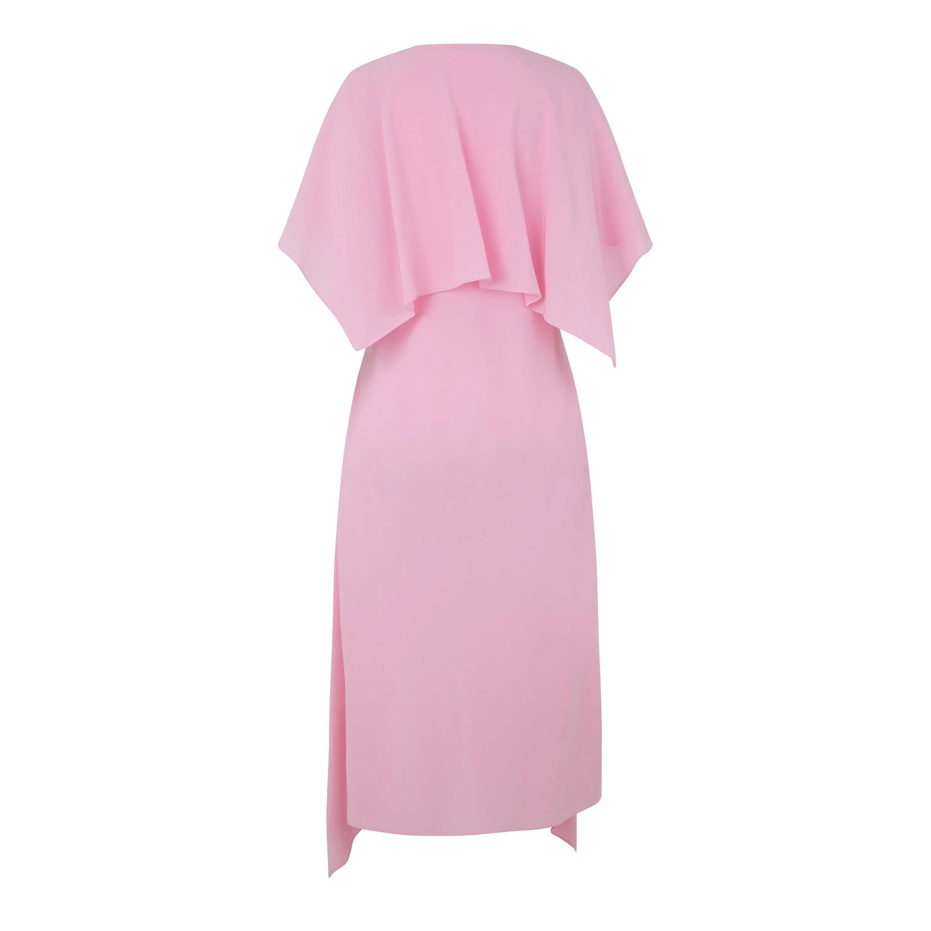 Asymmetric Crepe Midi Dress