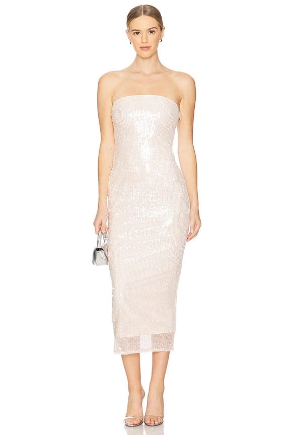 superdown Reine Maxi Dress in Baby Pink