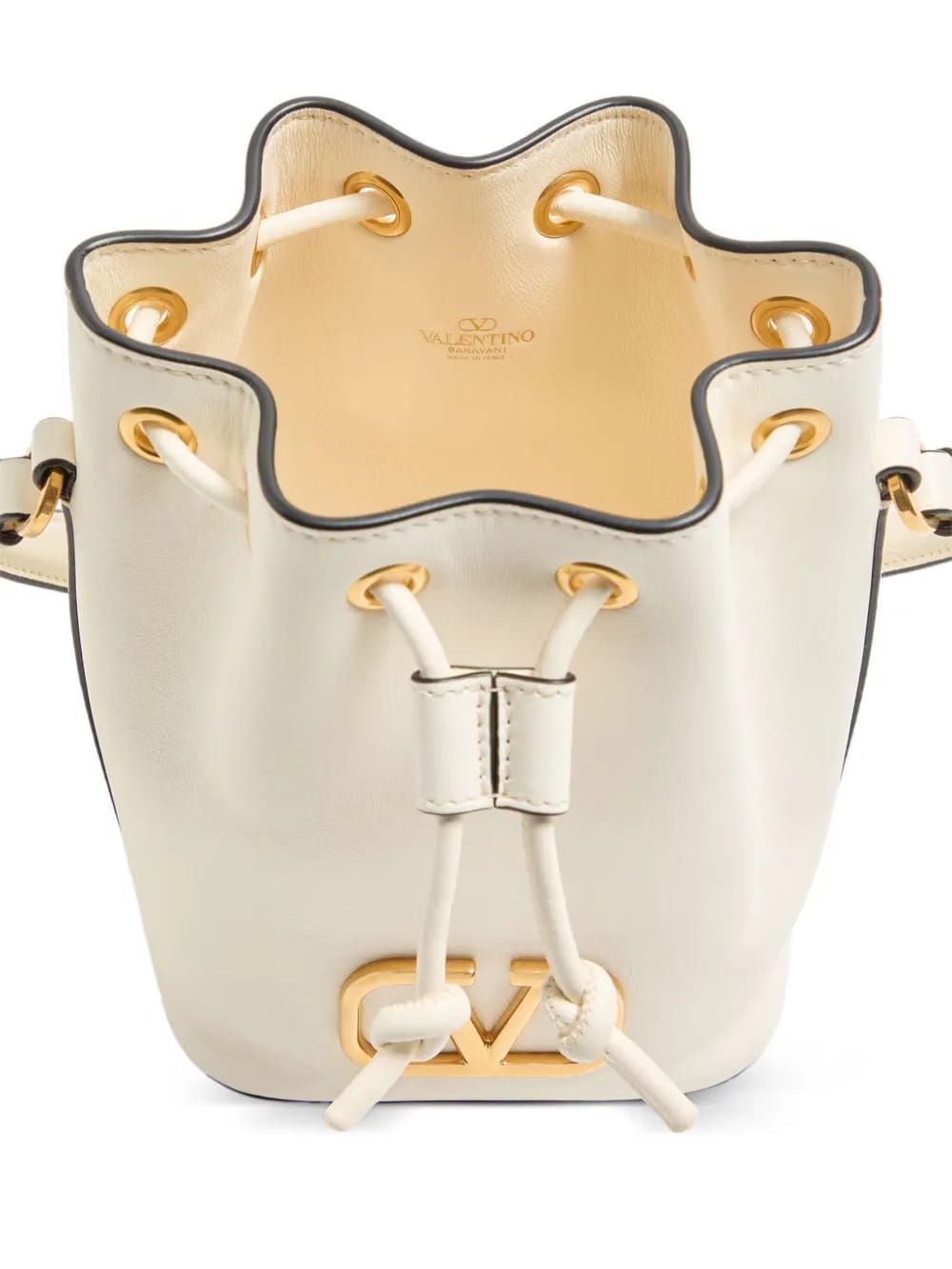 mini VLogo Signature leather bucket bag