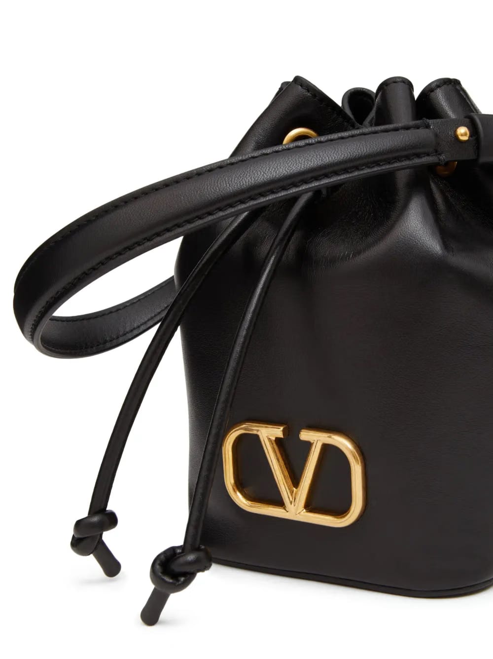 mini VLogo Signature leather bucket bag
