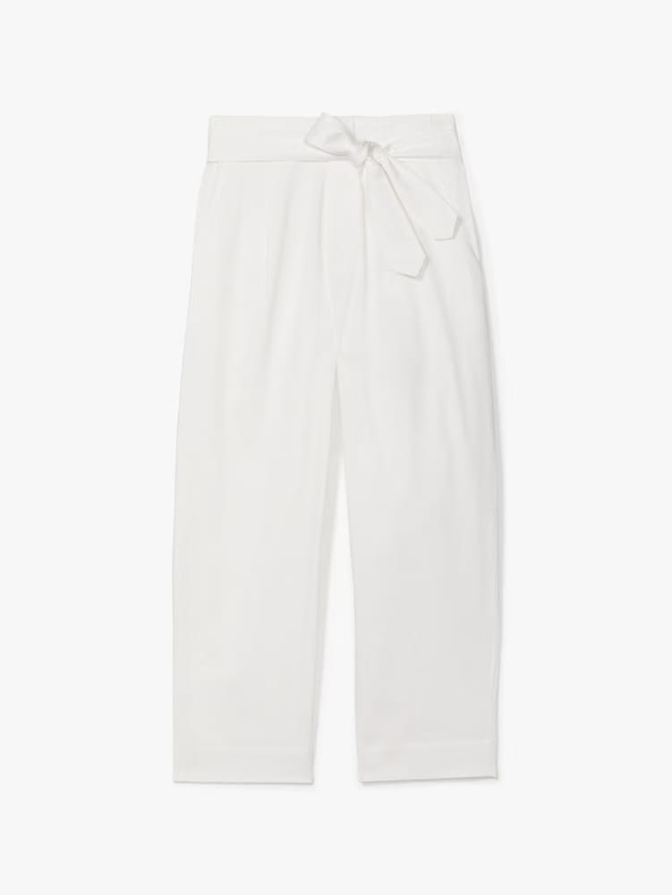 Tie-waist Poplin Pants
