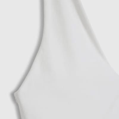 White Sleeveless Cotton Bodysuit