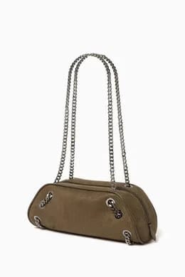 Falabella Bowling Shoulder Bag in Eco Shaggy Deer