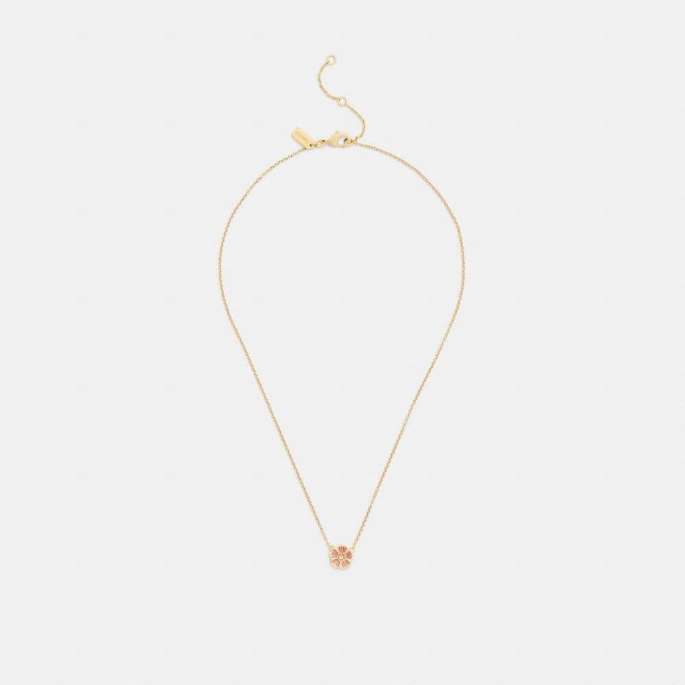Enamel Tea Rose Earrings And Necklace Set