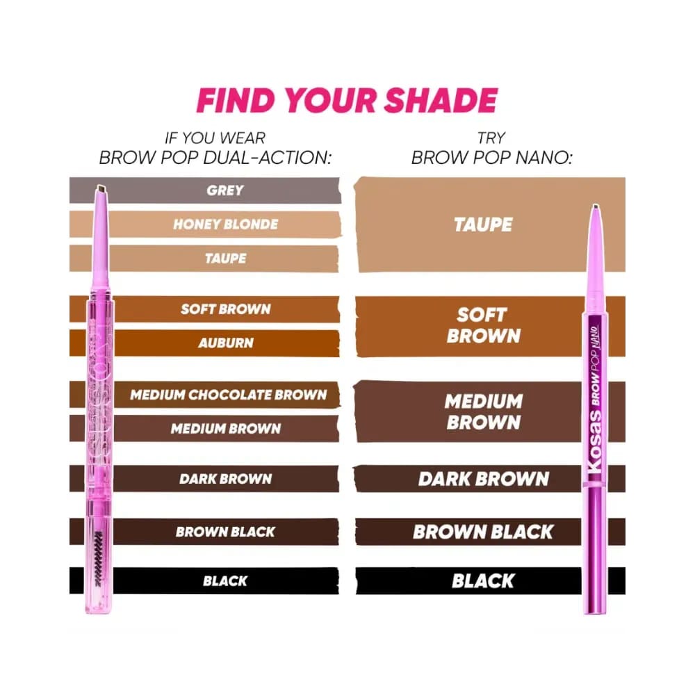 Kosas Cosmetics Brow Pop Nano "Brown Black"