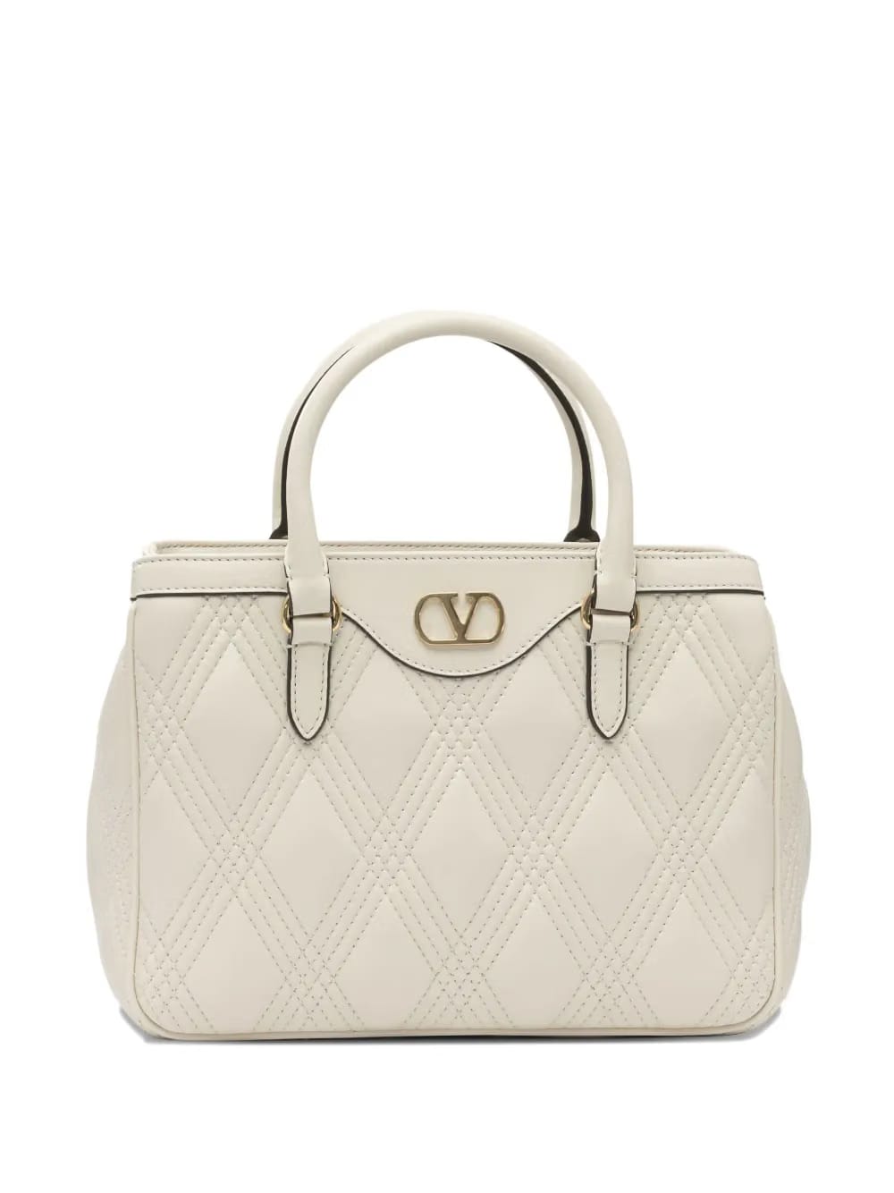 v-logo quilted shoulder bag