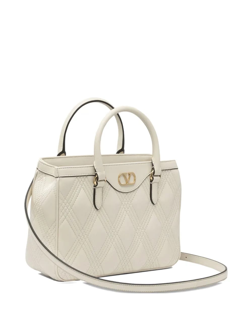 v-logo quilted shoulder bag
