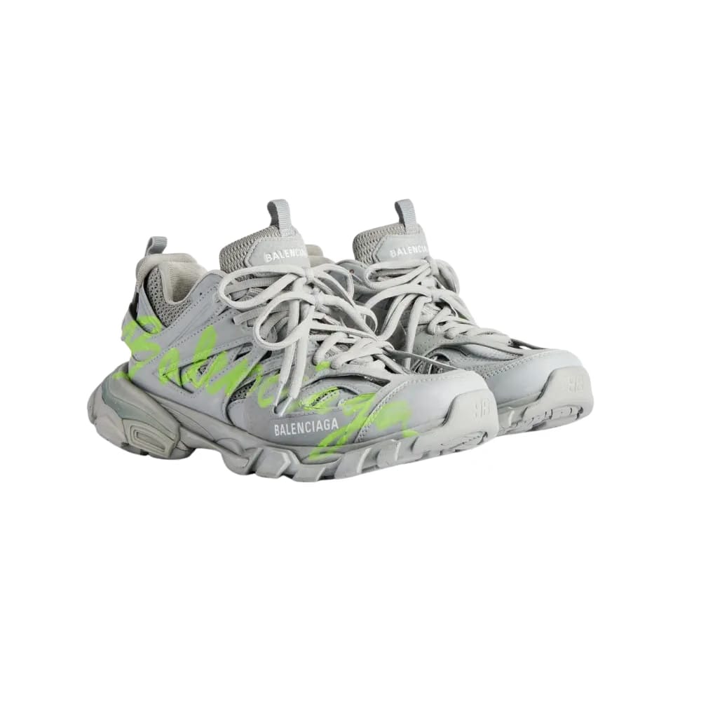 Balenciaga Track Signature Sneaker In Grey