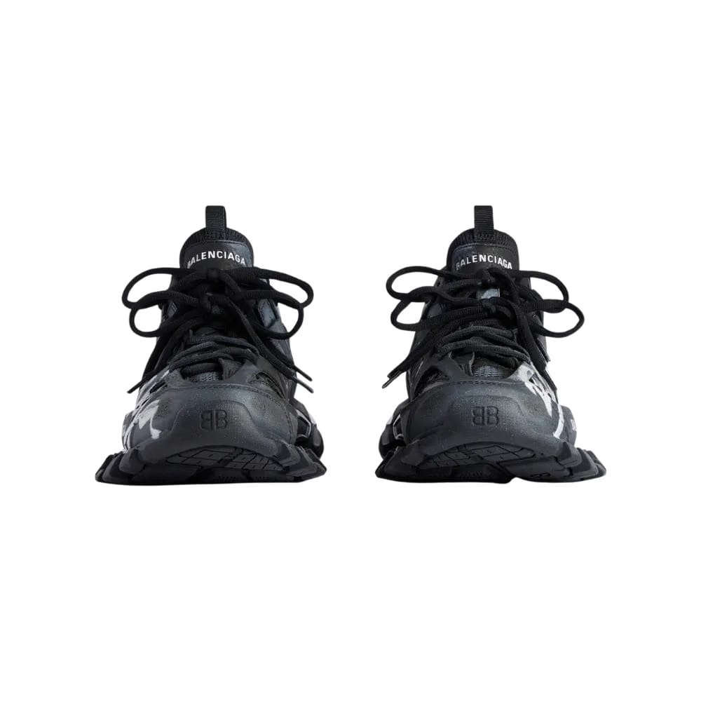 Balenciaga Track Signature Sneaker In Black