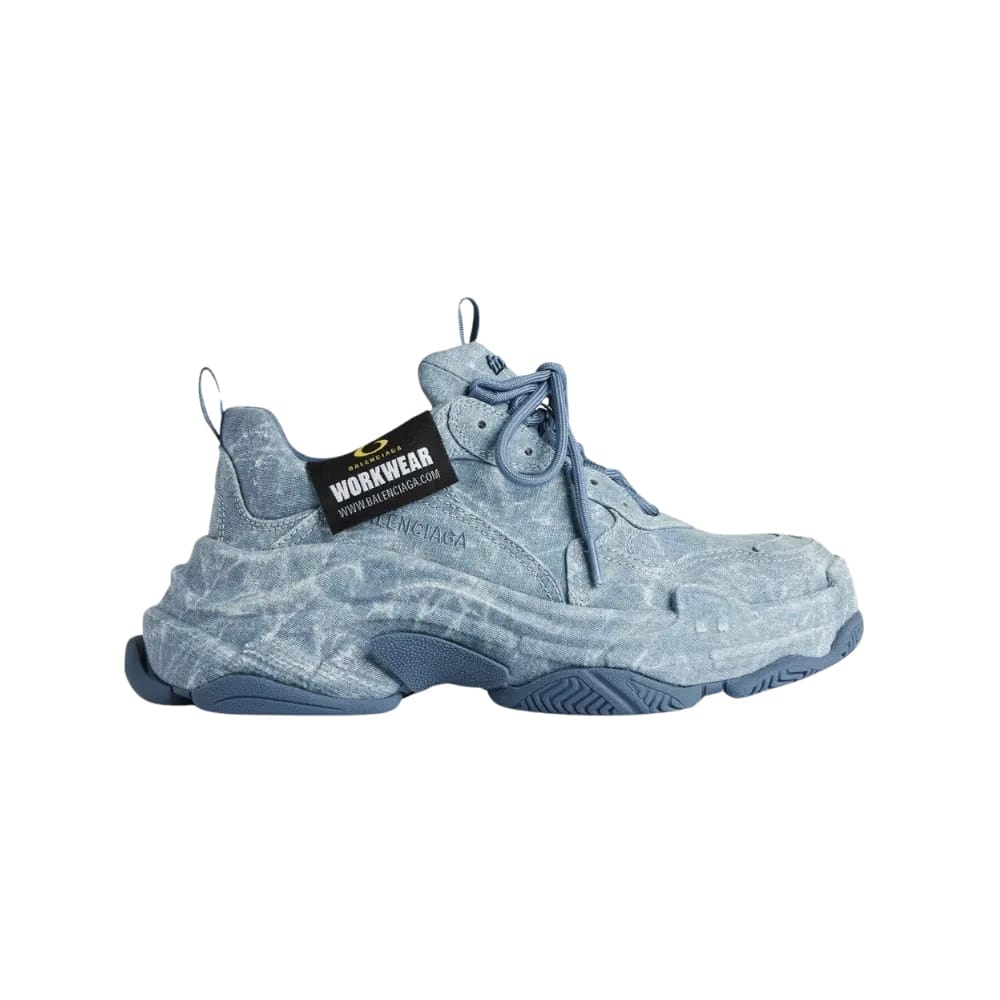 Balenciaga Triple S Canvas Sneaker In Blue