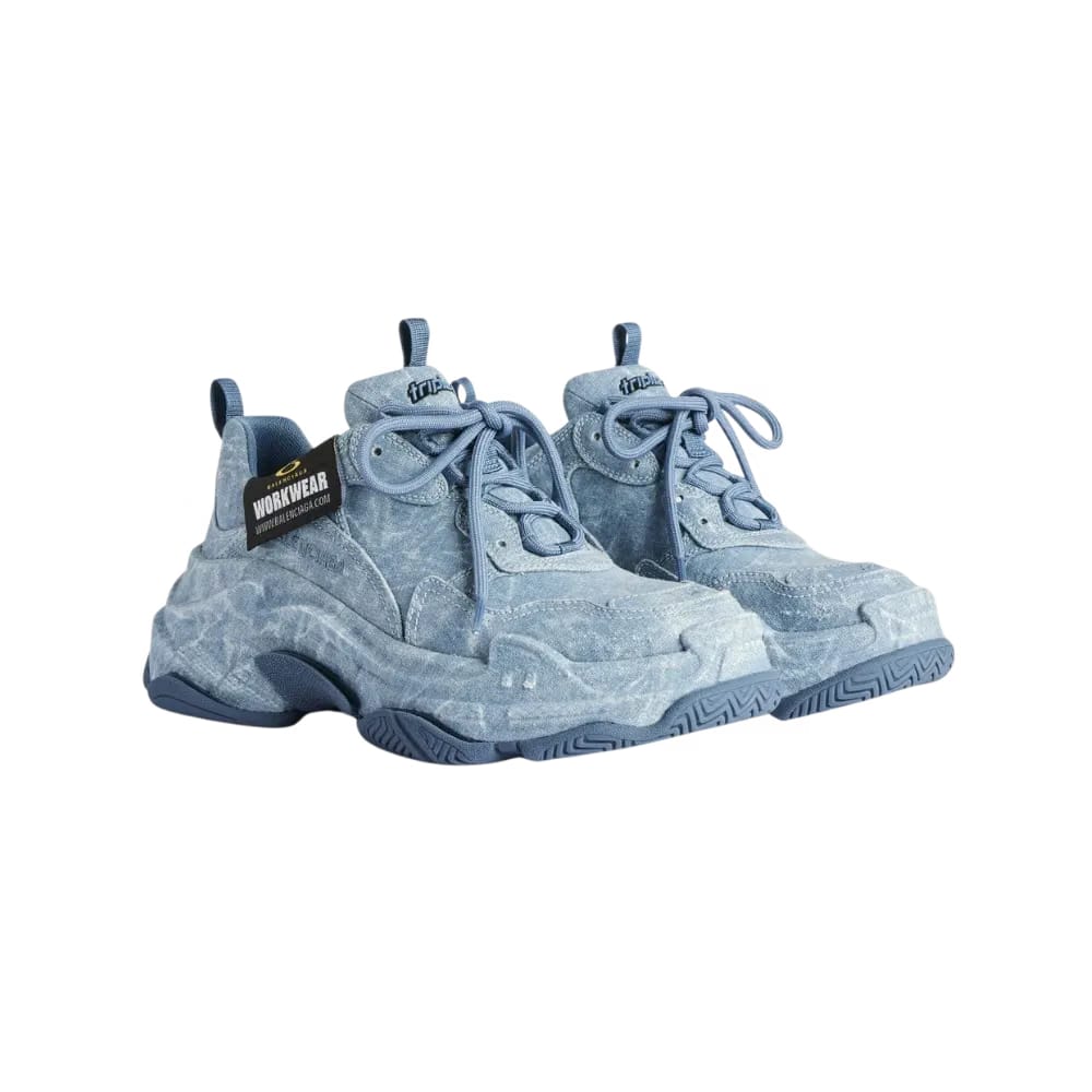 Balenciaga Triple S Canvas Sneaker In Blue