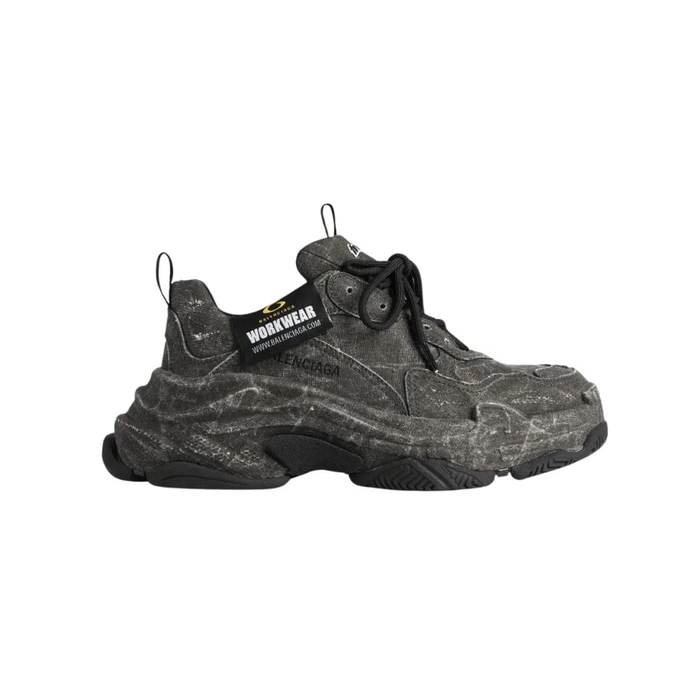 Balenciaga Triple S Canvas Sneaker In Black