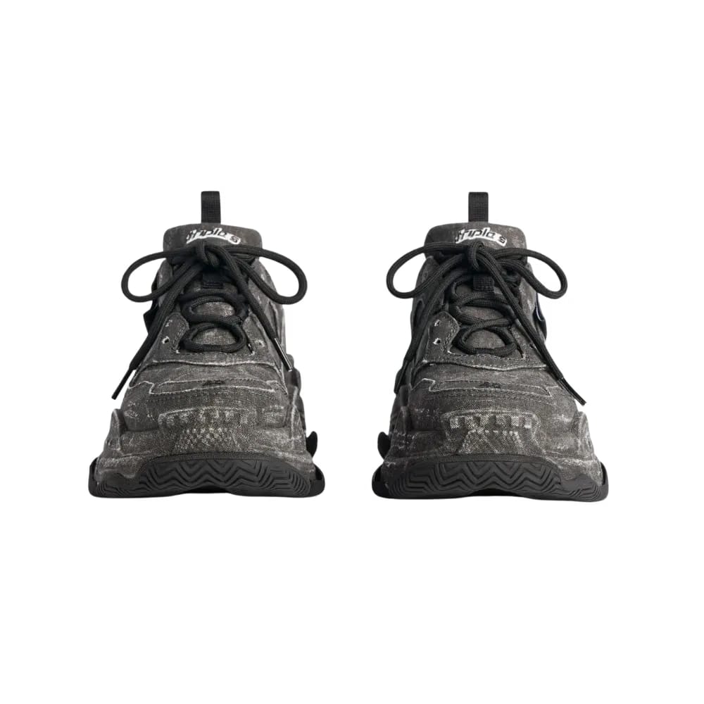 Balenciaga Triple S Canvas Sneaker In Black