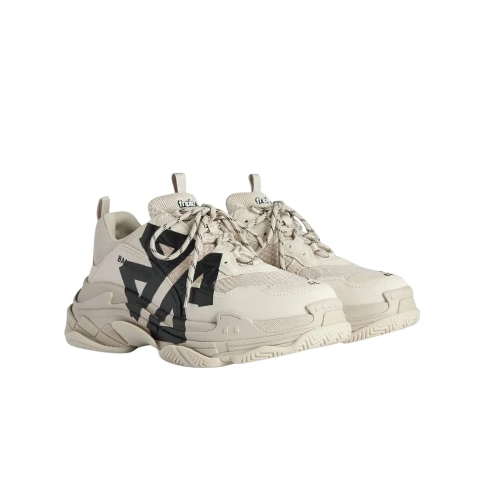 Balenciaga Triple S Tape Sneaker In Beige