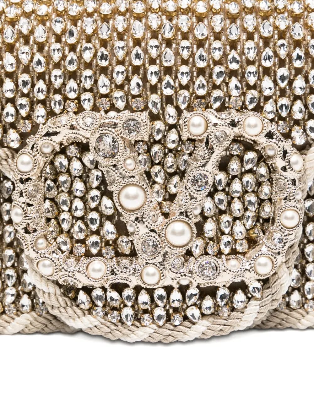 Locò crystal-embellished top-handle bag