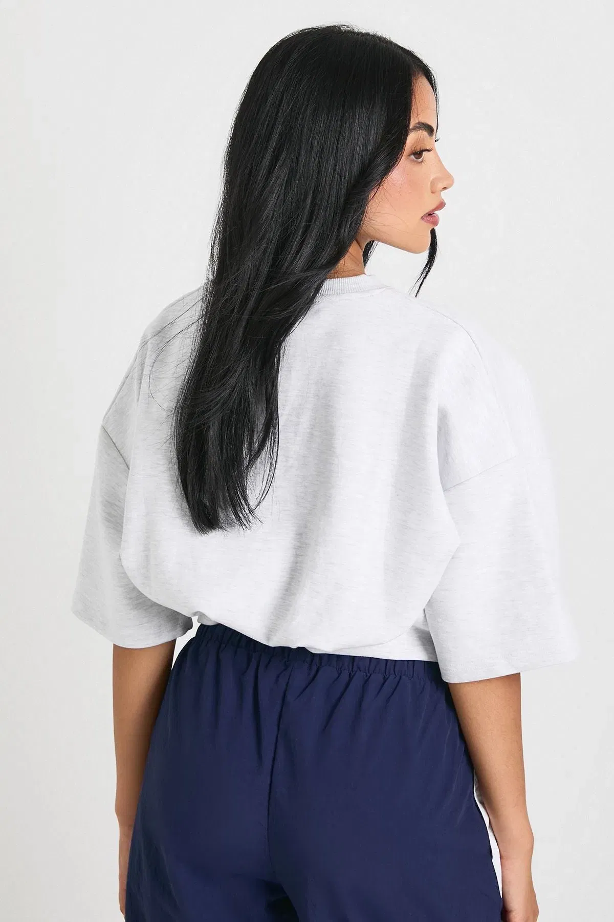 Interlock Cropped Cinched Waist Boxy T-Shirt