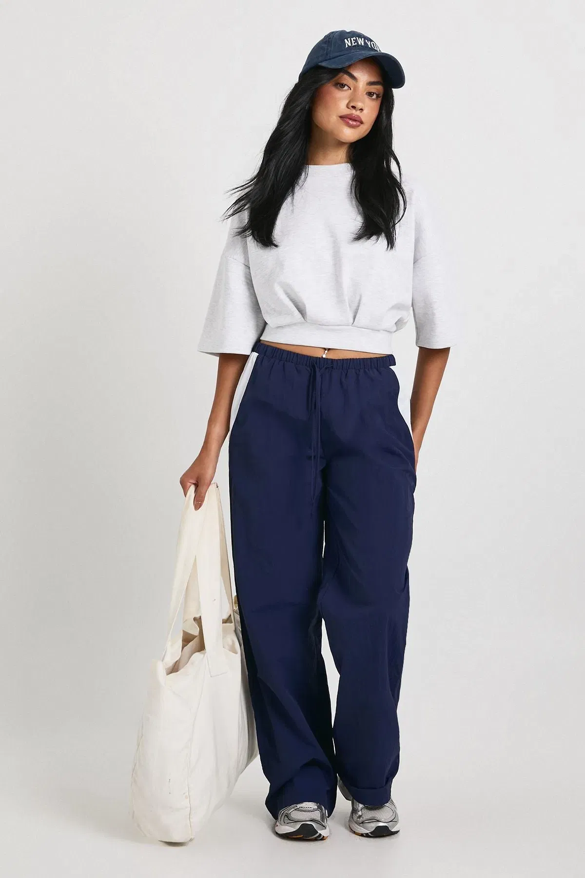 Interlock Cropped Cinched Waist Boxy T-Shirt