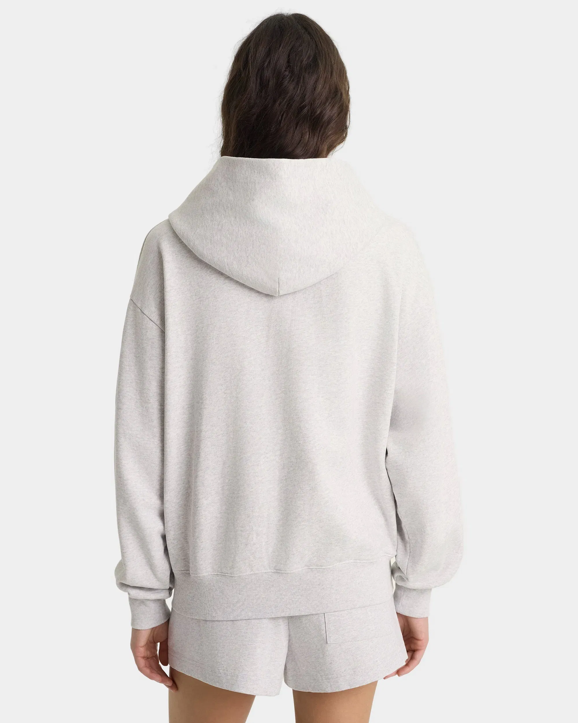 Nautical Embroidered Zip Hoodie - Heather Gray/Navy