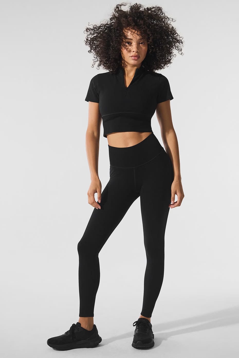 Alo Yoga Seamless Winter Warm Plush Cropped Short Sleeve