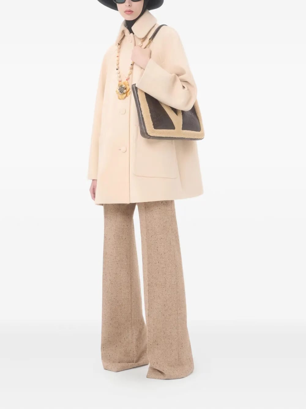 medium Viva Superstar shearling tote bag