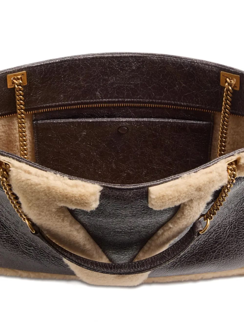 medium Viva Superstar shearling tote bag