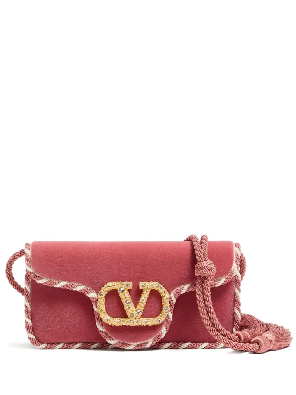 Locò jewel-embellished VLogo clutch