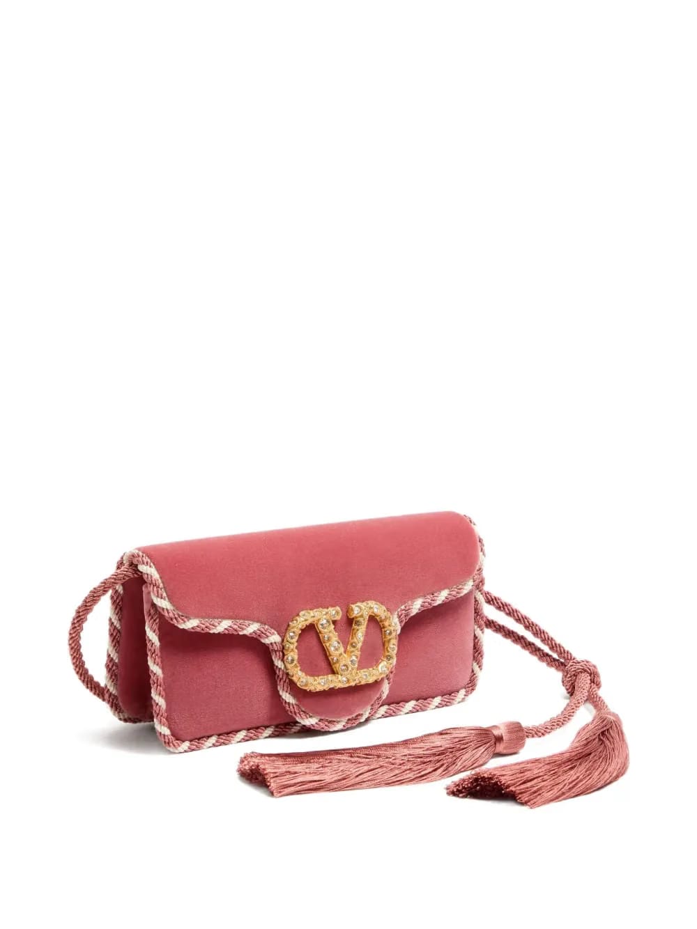 Locò jewel-embellished VLogo clutch