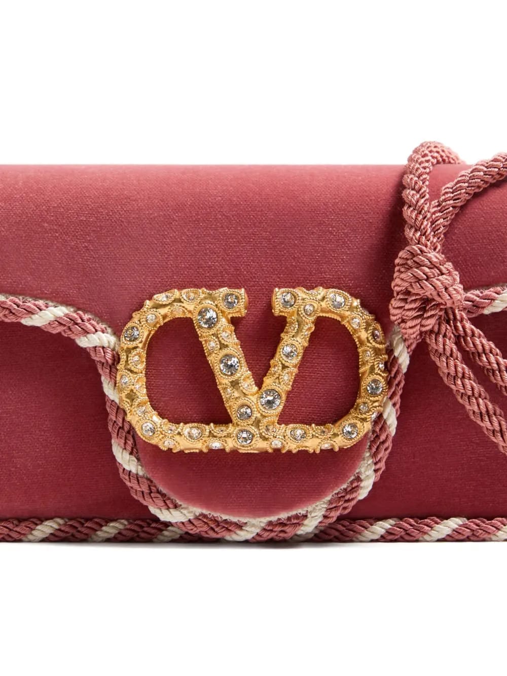 Locò jewel-embellished VLogo clutch