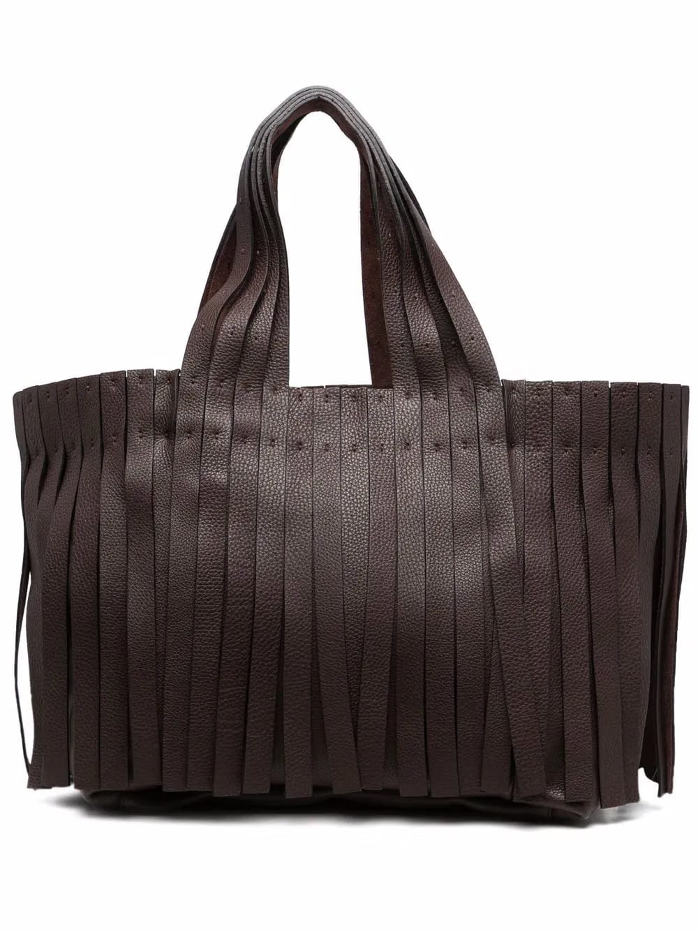 fringed tote bag